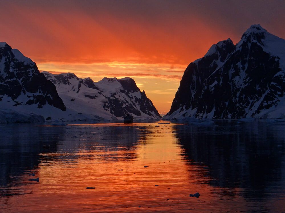 Sunsets in Antarctica are stunning